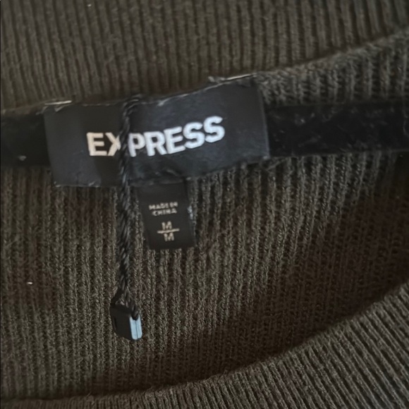 Dark Olive Ribbed Sweater - Picture 2 of 3